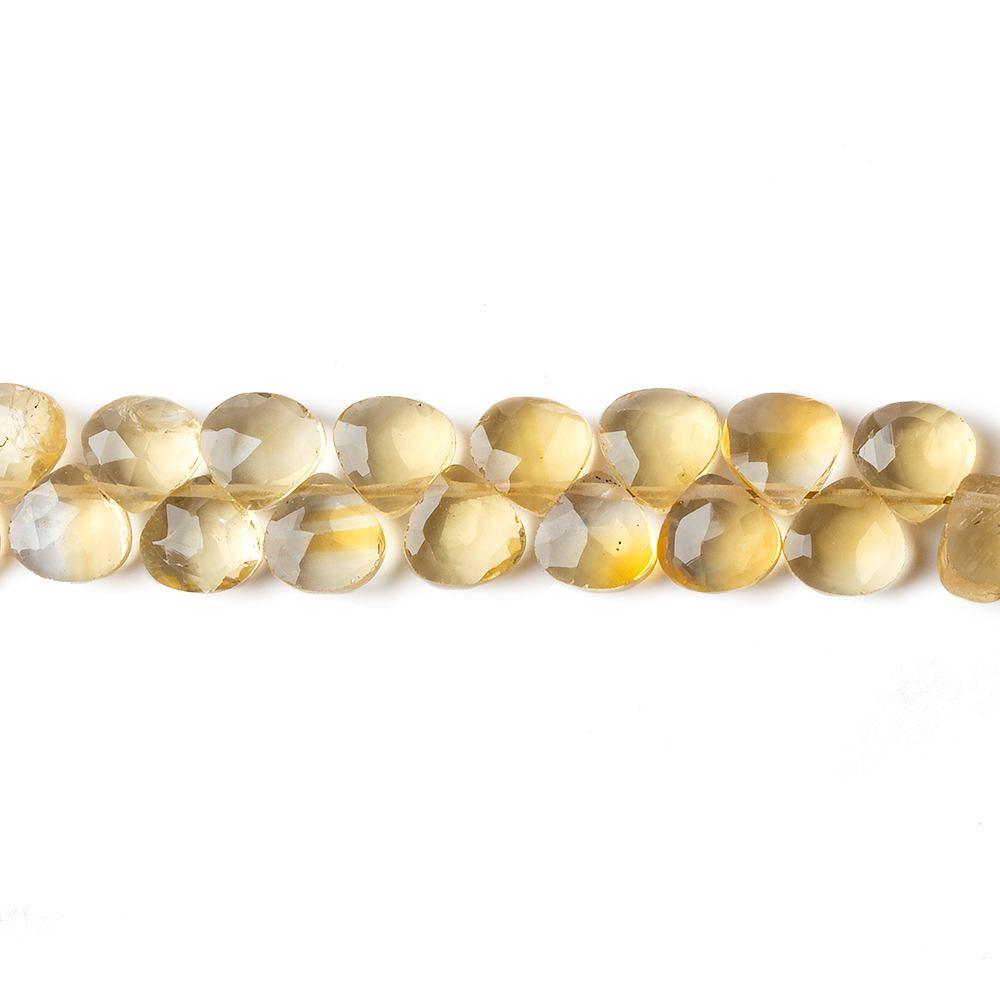 5mm Citrine Faceted Heart Beads 6 inch 54 pieces - The Bead Traders