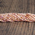 5mm Creamy Pink Opal Plain Rounds 12 inch 60 beads - The Bead Traders