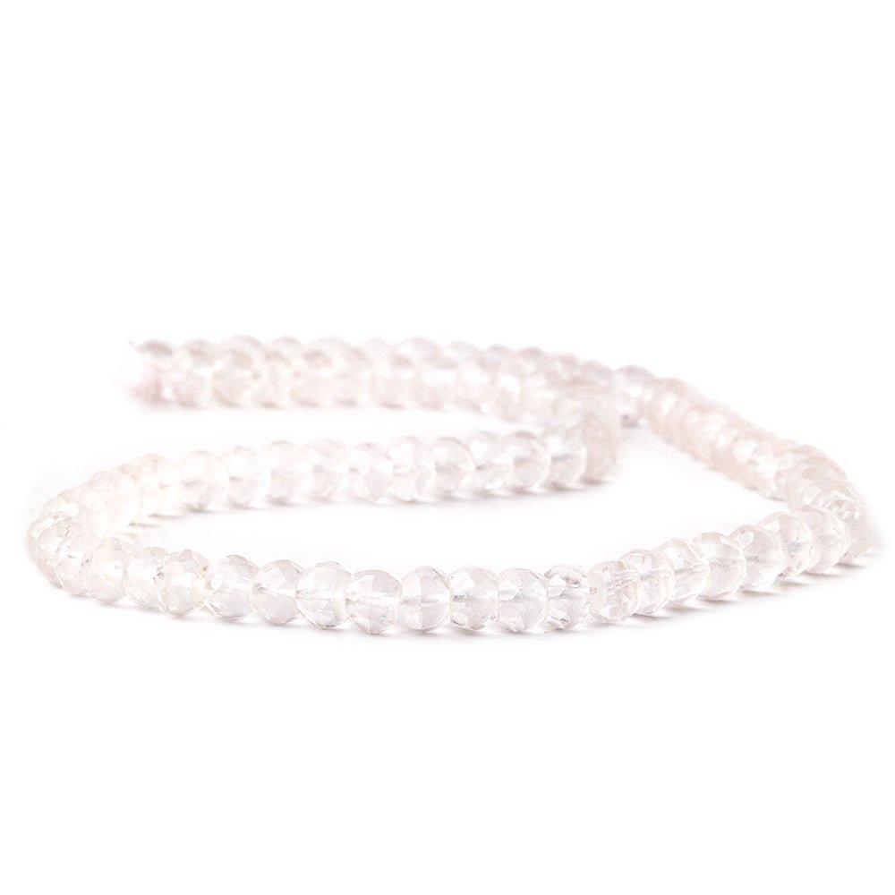 5mm Crystal HydroQuartz faceted rondelles 13 inch 80 beads - The Bead Traders