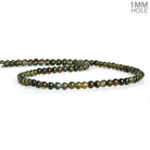 5mm Green Brown Tourmaline Plain Rounds 16 inch 85 beads - The Bead Traders