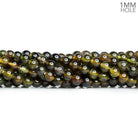 5mm Green Brown Tourmaline Plain Rounds 16 inch 85 beads - The Bead Traders