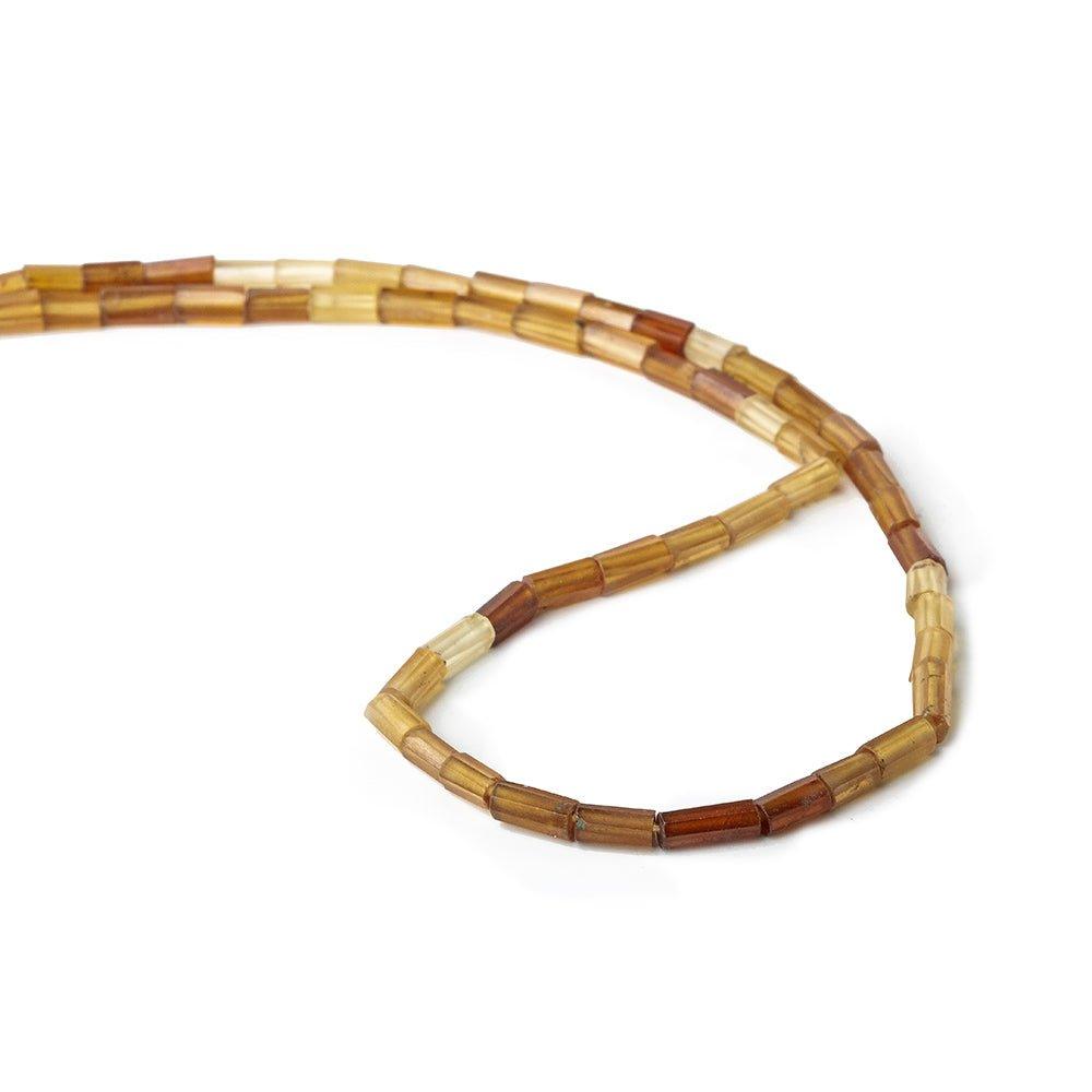 5mm Hessonite Garnet Faceted Tube Beads, 14 inch - The Bead Traders