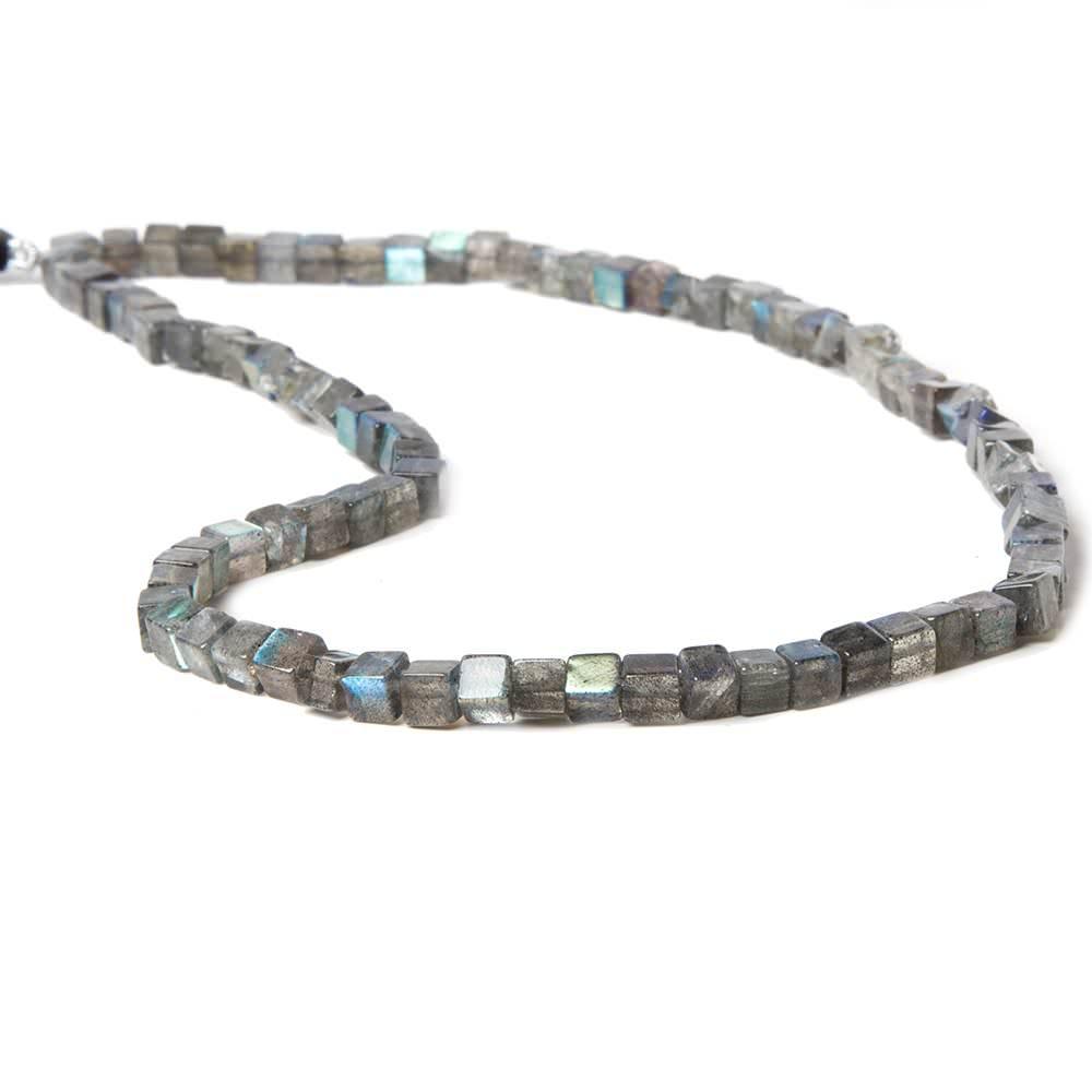 5mm Labradorite Beads Plain Cubes 15 inch 80 pieces - The Bead Traders