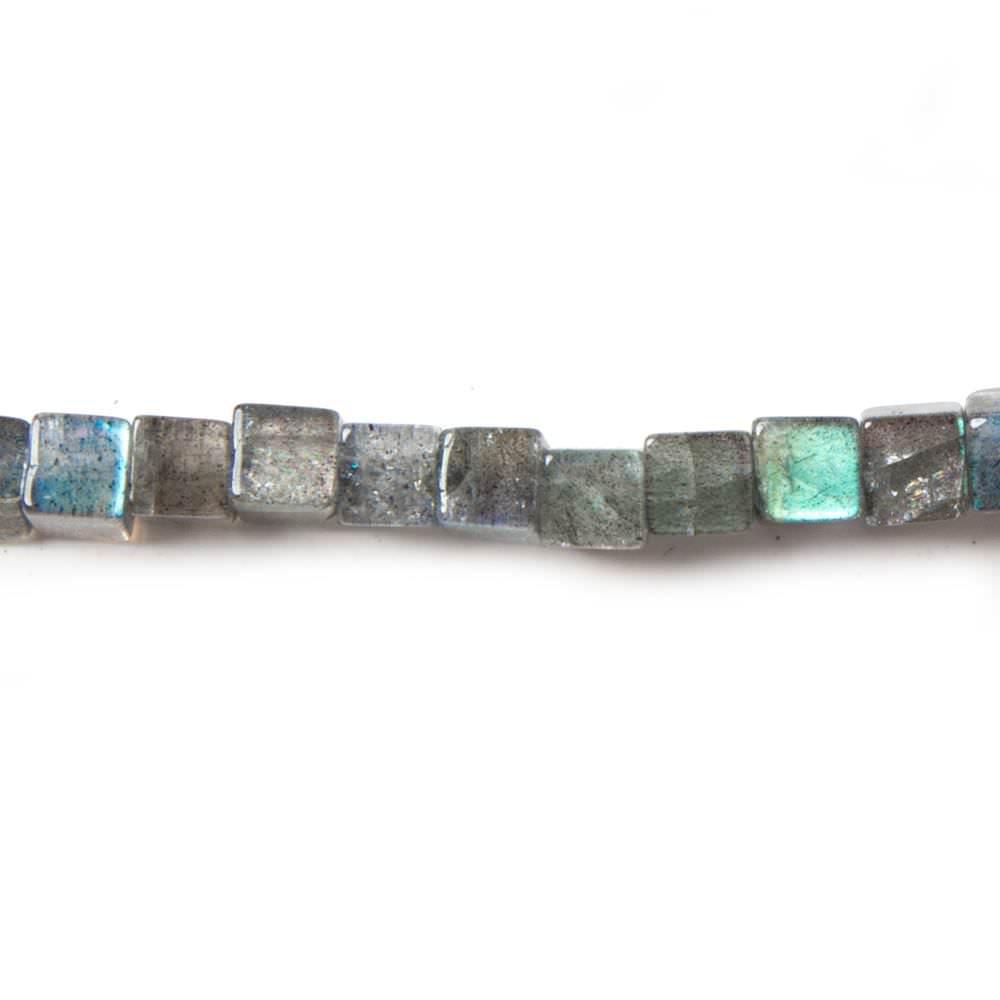 5mm Labradorite Beads Plain Cubes 15 inch 80 pieces - The Bead Traders