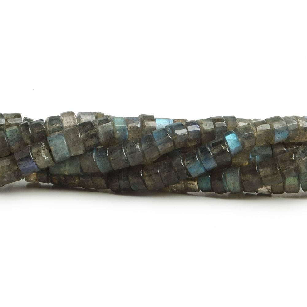 5mm Labradorite Faceted Heishi Beads 14 inch 126 pieces - The Bead Traders