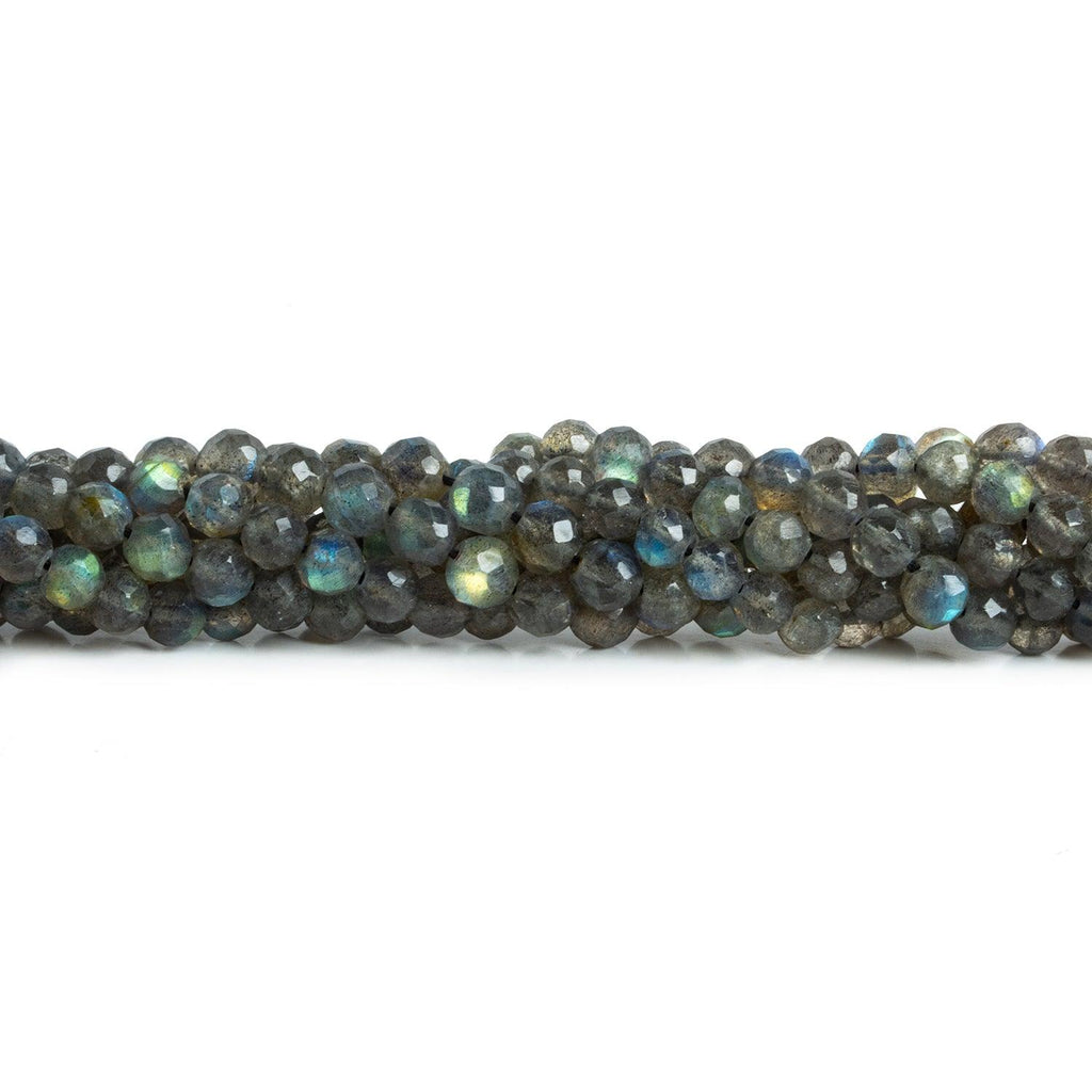 5mm Labradorite Faceted Rounds 13 inch 65 beads - The Bead Traders