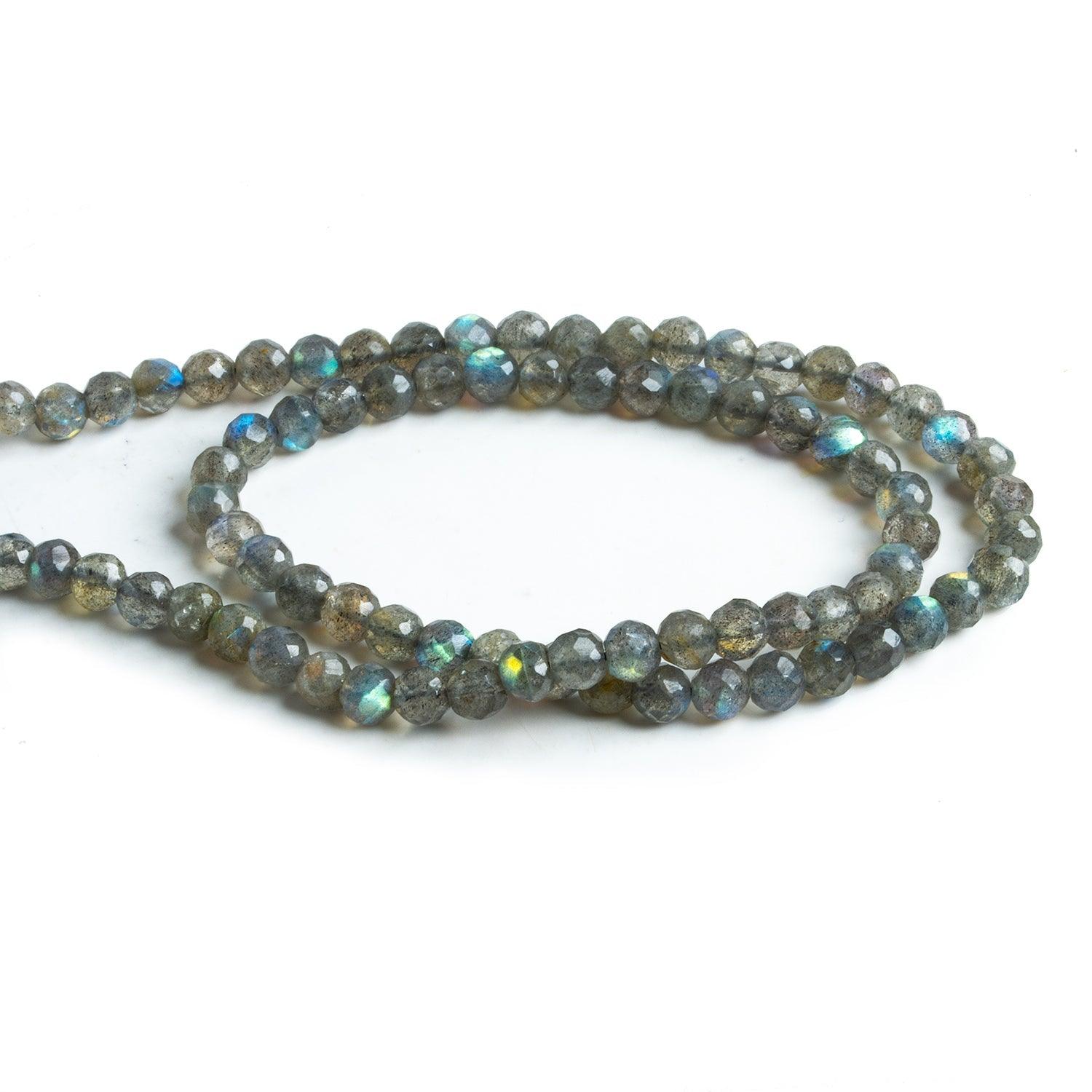 5mm Labradorite Faceted Rounds 13 inch 65 beads - The Bead Traders