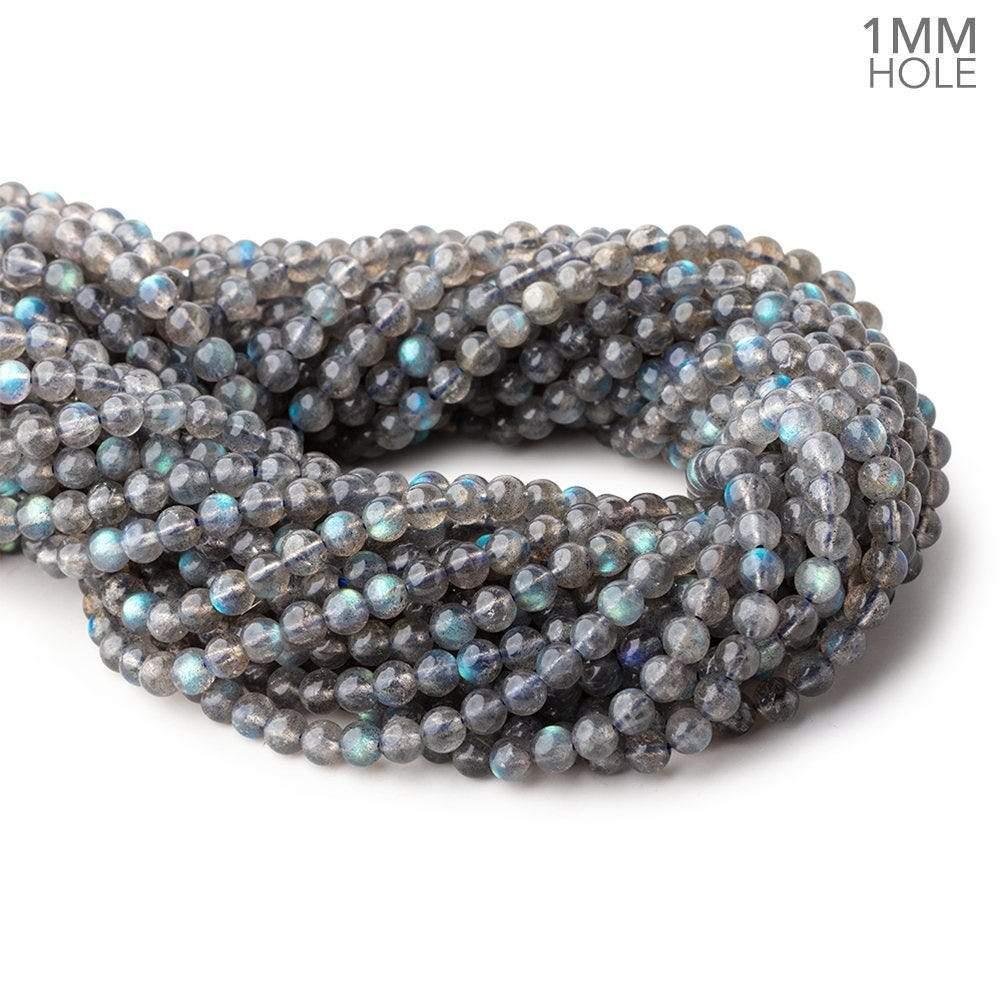 5mm Labradorite Plain Round Beads 16 inch 75 pieces - The Bead Traders