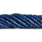 5mm Lapis Lazuli Plain Tubes 15 inch 100 pieces - The Bead Traders