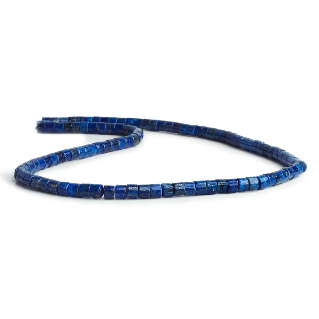 5mm Lapis Lazuli Plain Tubes 15 inch 100 pieces - The Bead Traders