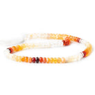 5mm Mexican Fire Opal Faceted Rondelle Beads 15 inch 105 pieces - The Bead Traders