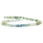 5mm Moss Aquamarine Faceted Rondelle Beads 15 inch 120 pieces - The Bead Traders