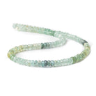 5mm Moss Aquamarine faceted rondelles 14 inches 120 beads - The Bead Traders