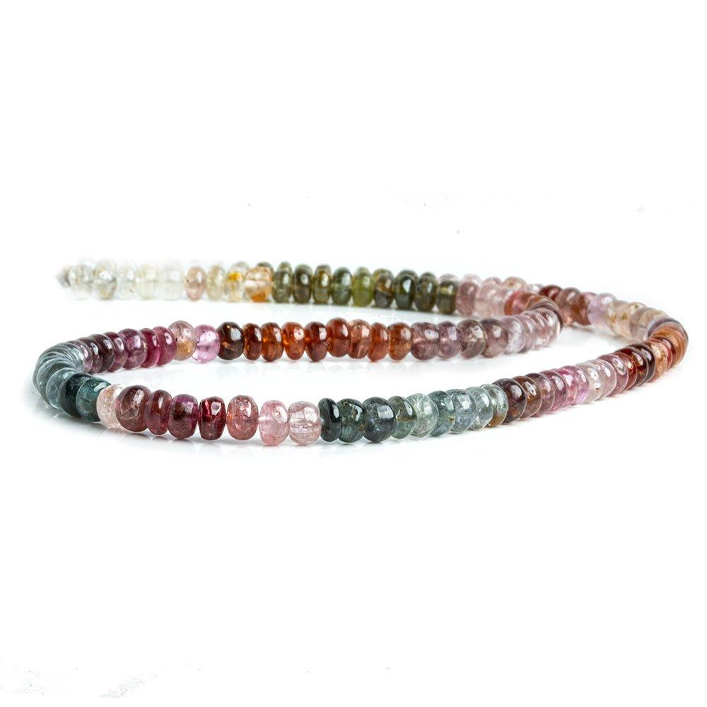 5mm Multi Color Spinel Plain Rondelle Beads 15 inch 130 pieces - The Bead Traders