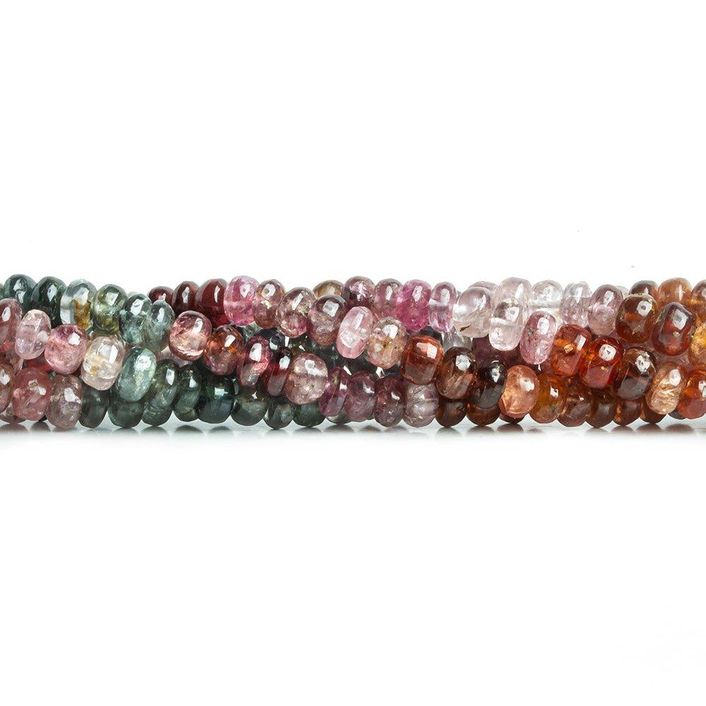 5mm Multi Color Spinel Plain Rondelle Beads 15 inch 130 pieces - The Bead Traders