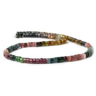 5mm Multi Color Tourmaline Plain Heishi 97 beads 14 inch - The Bead Traders
