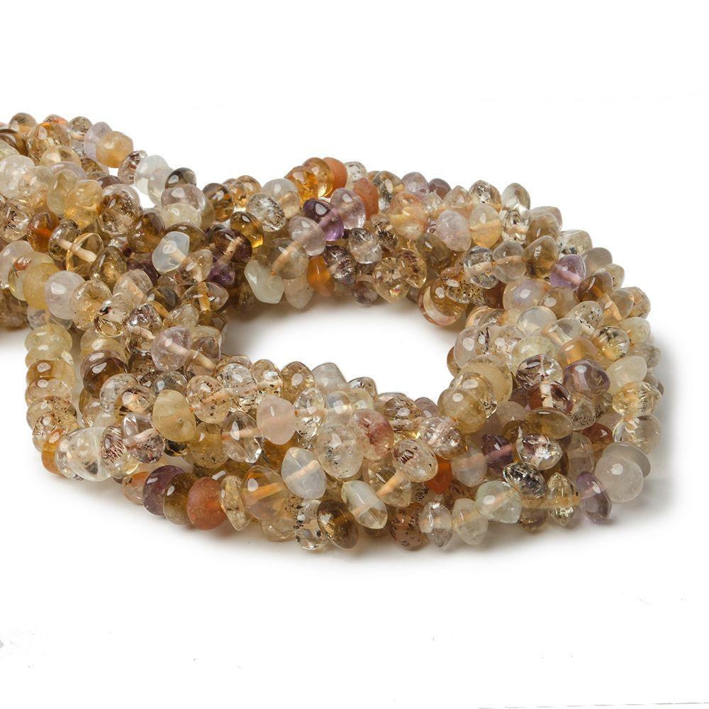 5mm Multi Gemstone Plain Rondelle Beads 12 inch 77 pieces - The Bead Traders