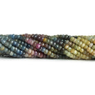 5mm Multicolor Sapphire Handcut Rondelles 16 inch 125 beads - The Bead Traders