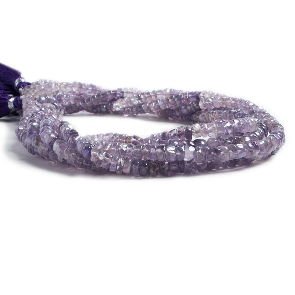 5mm Mystic Amethyst plain rondelle beads 13 inch 130 pieces - The Bead Traders