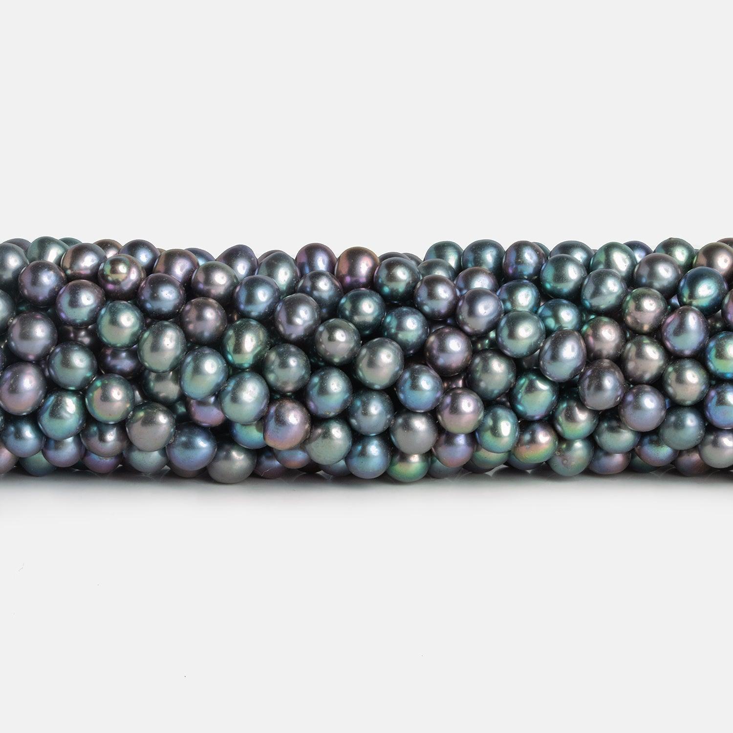5mm Peacock Baroque Pearls 15 inch 75 pieces AA Grade - The Bead Traders