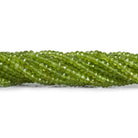 5mm Peridot Faceted Rondelles 12 inch 110 beads - The Bead Traders
