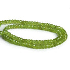 5mm Peridot Faceted Rondelles 12 inch 110 beads - The Bead Traders