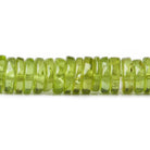 5mm Peridot plain Heishi beads 15 inches 265 pieces - The Bead Traders