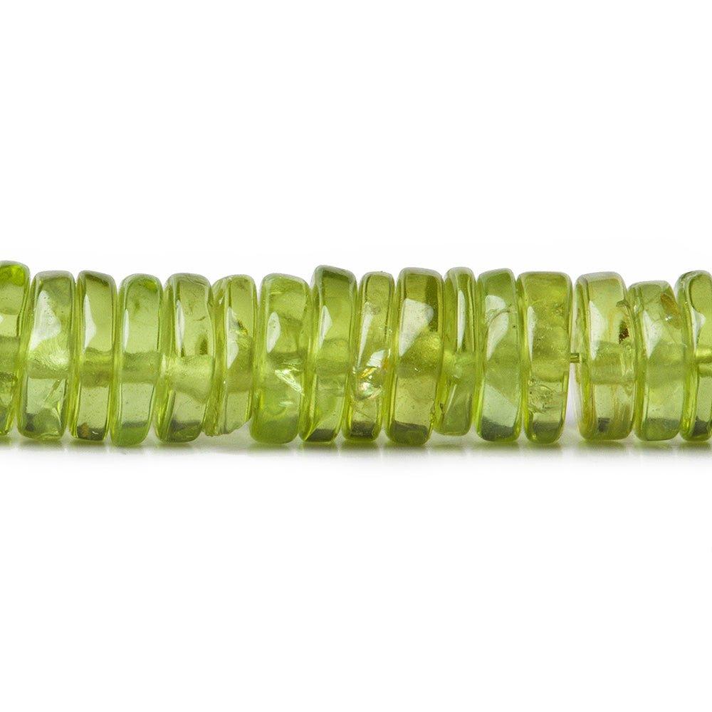 5mm Peridot plain Heishi beads 15 inches 265 pieces - The Bead Traders