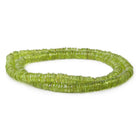 5mm Peridot plain Heishi beads 15 inches 265 pieces - The Bead Traders