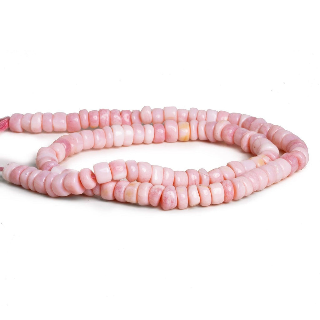 5mm Pink Opal Plain Heishis 12 inch 100 beads - The Bead Traders
