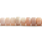 5mm Pink Peruvian Opal plain Heishi beads 7 inch 53 pieces - The Bead Traders