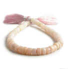 5mm Pink Peruvian Opal plain Heishi beads 7 inch 53 pieces - The Bead Traders
