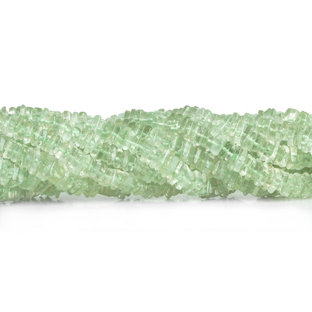 5mm Prasiolite Square Heishis 16 inch 240 pieces - The Bead Traders
