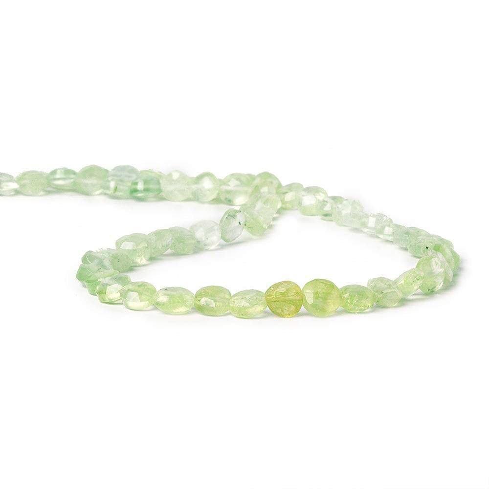 5mm Prehnite Faceted Coins 13.5 inch 60 pcs - The Bead Traders