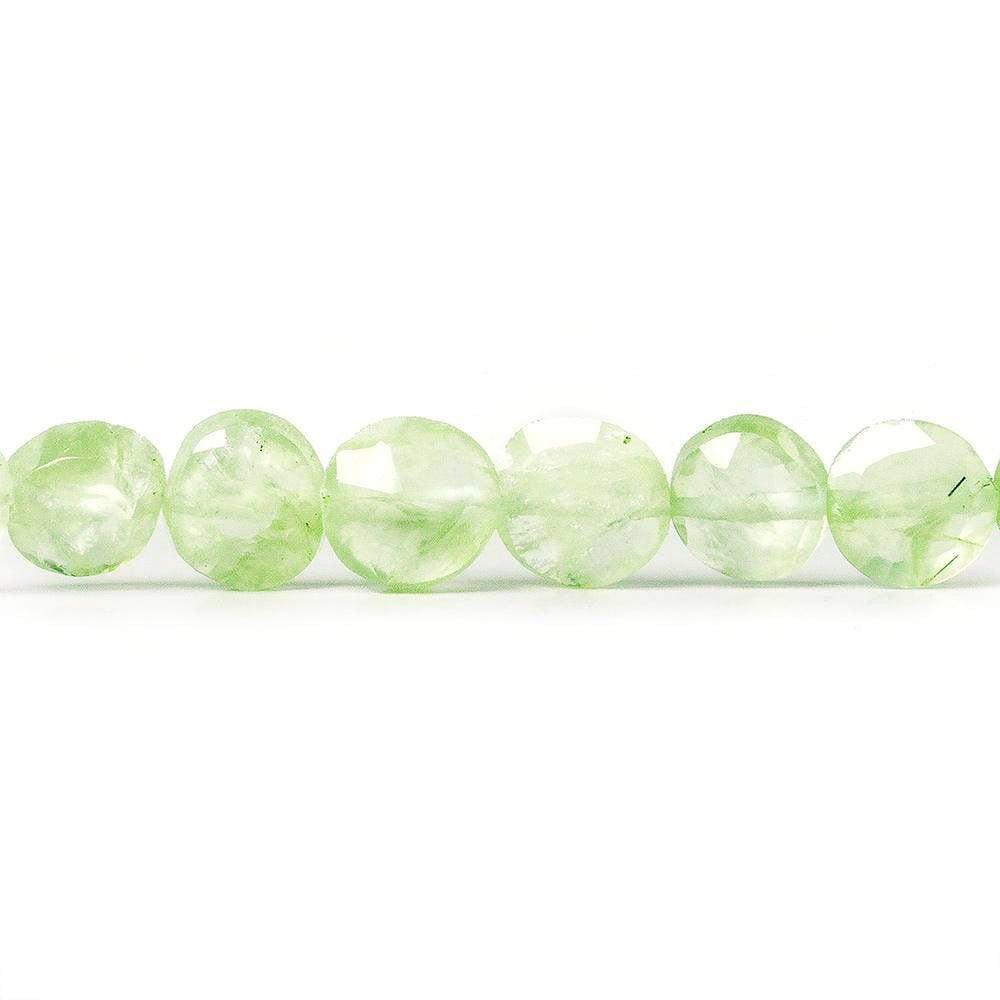 5mm Prehnite Faceted Coins 13.5 inch 60 pcs - The Bead Traders