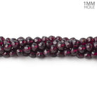 5mm Rhodolite Garnet Faceted Round Beads 13 inch 76 pieces 1mm Hole - The Bead Traders