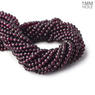 5mm Rhodolite Garnet Faceted Round Beads 13 inch 76 pieces 1mm Hole - The Bead Traders