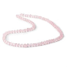 5mm Rose Quartz micro faceted cubes 12 inch 80 beads - The Bead Traders