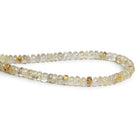 5mm Rutilated Quartz Plain Rondelles 8 inch 55 beads - The Bead Traders