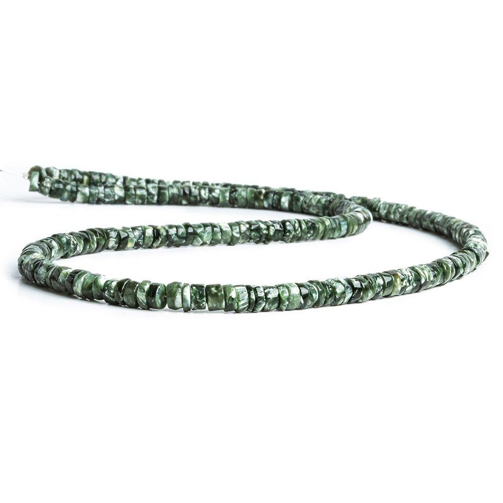 5mm Seraphinite Plain Heishi Beads 18 inch 220 pieces - The Bead Traders