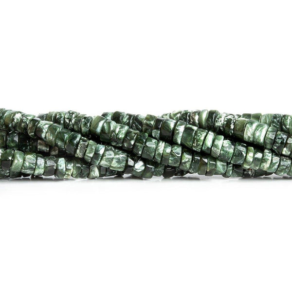 5mm Seraphinite Plain Heishi Beads 18 inch 220 pieces