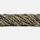 5mm Silvery Green Large Hole Off Round Pearls 15 inch 120 pieces - The Bead Traders