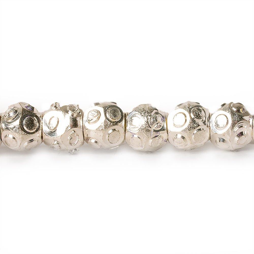 5mm Sterling Silver Plated Brass Circle Round Beads, 8 inch - The Bead Traders