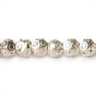 5mm Sterling Silver Plated Brass Circle Round Beads, 8 inch - The Bead Traders