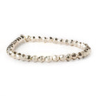 5mm Sterling Silver Plated Brass Faceted Stardust Round Beads, 8 inch - The Bead Traders