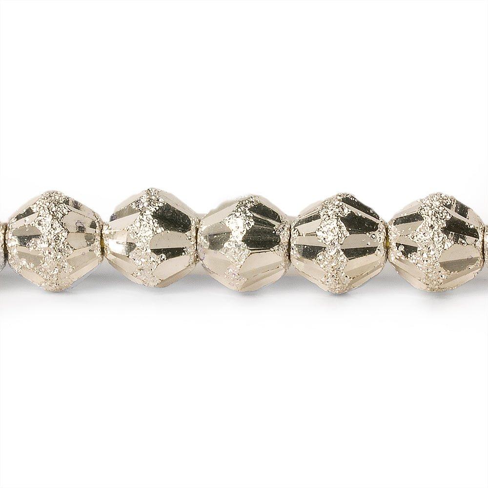 5mm Sterling Silver Plated Brass Groove Round Beads, 8 inch - The Bead Traders