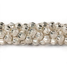 5mm Sterling Silver Plated Brass Groove Round Beads, 8 inch - The Bead Traders
