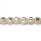 5mm Sterling Silver Plated Brass Stardust Round Beads, 8 inch - The Bead Traders