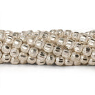 5mm Sterling Silver Plated Brass Stardust Round Beads, 8 inch - The Bead Traders