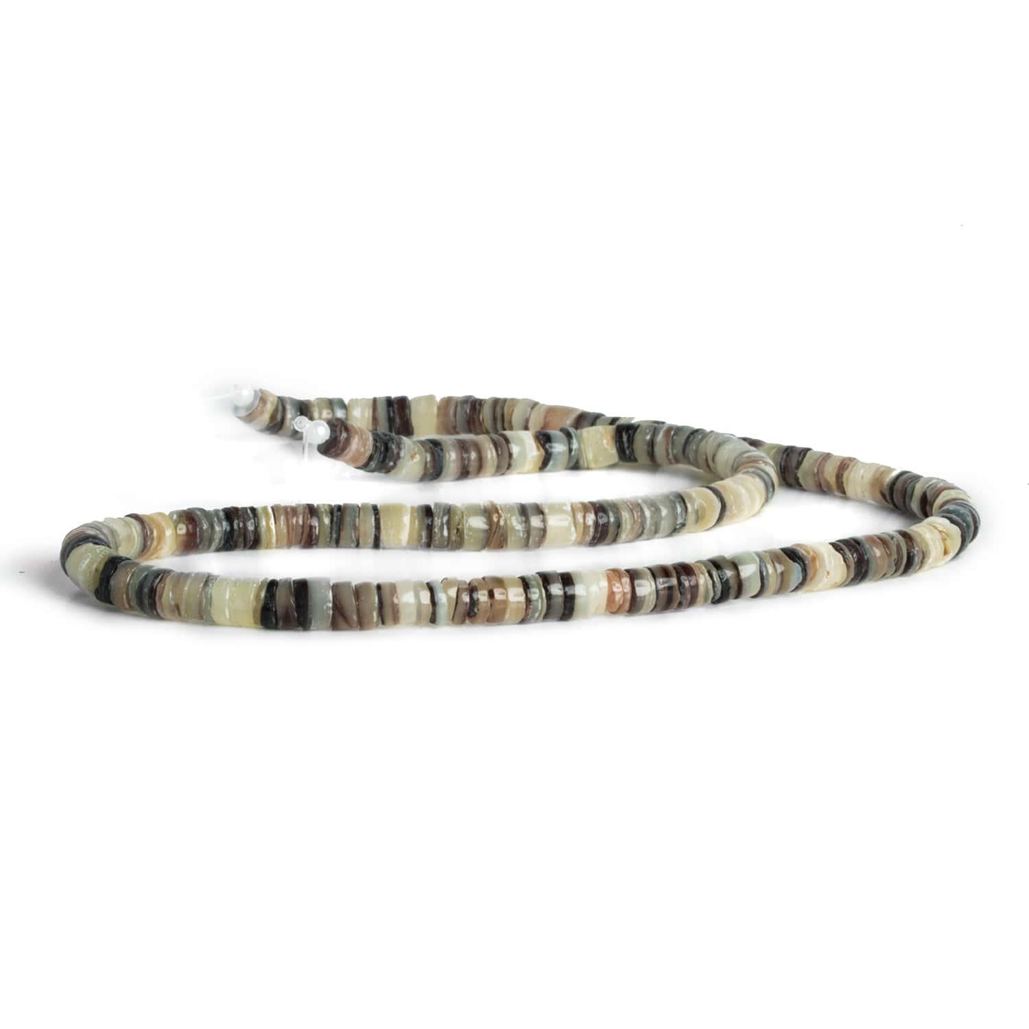 5mm Violet Oyster Shell Plain Heishis 16 inch 200 beads - The Bead Traders